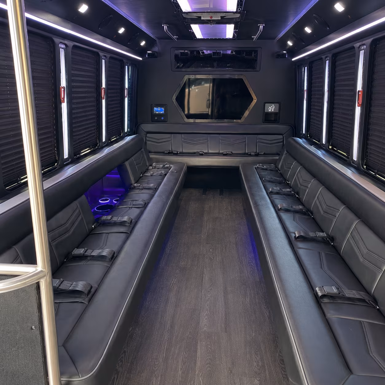 18 Passenger Party Bus Interior
