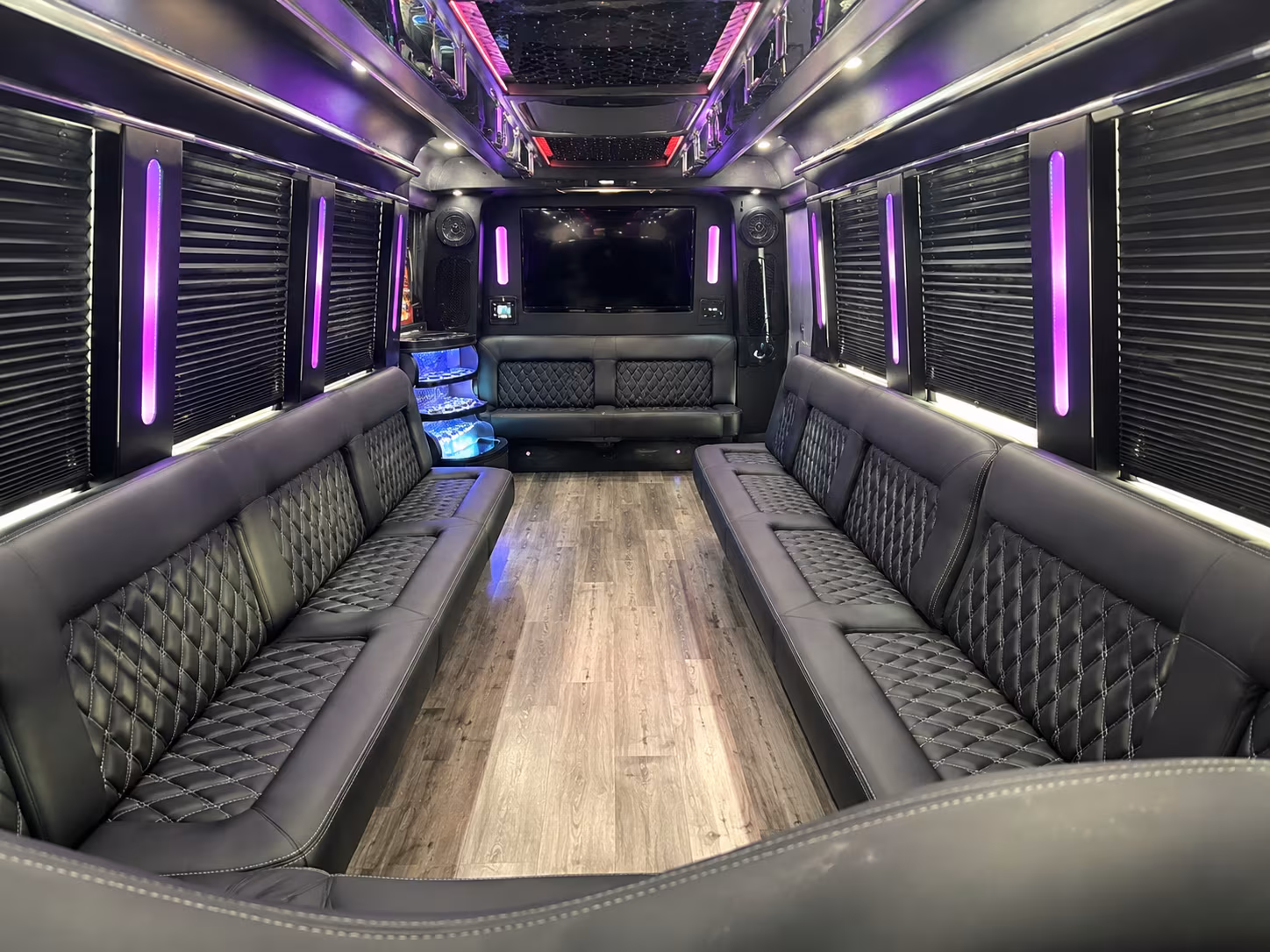 20 Passenger Party Bus Inside