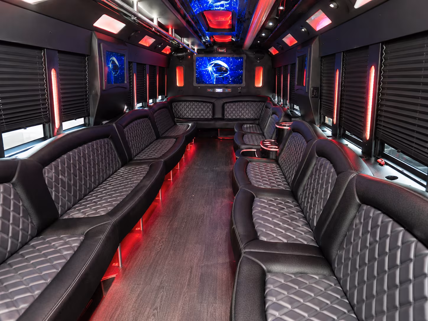 28 Passenger Party Bus Interior