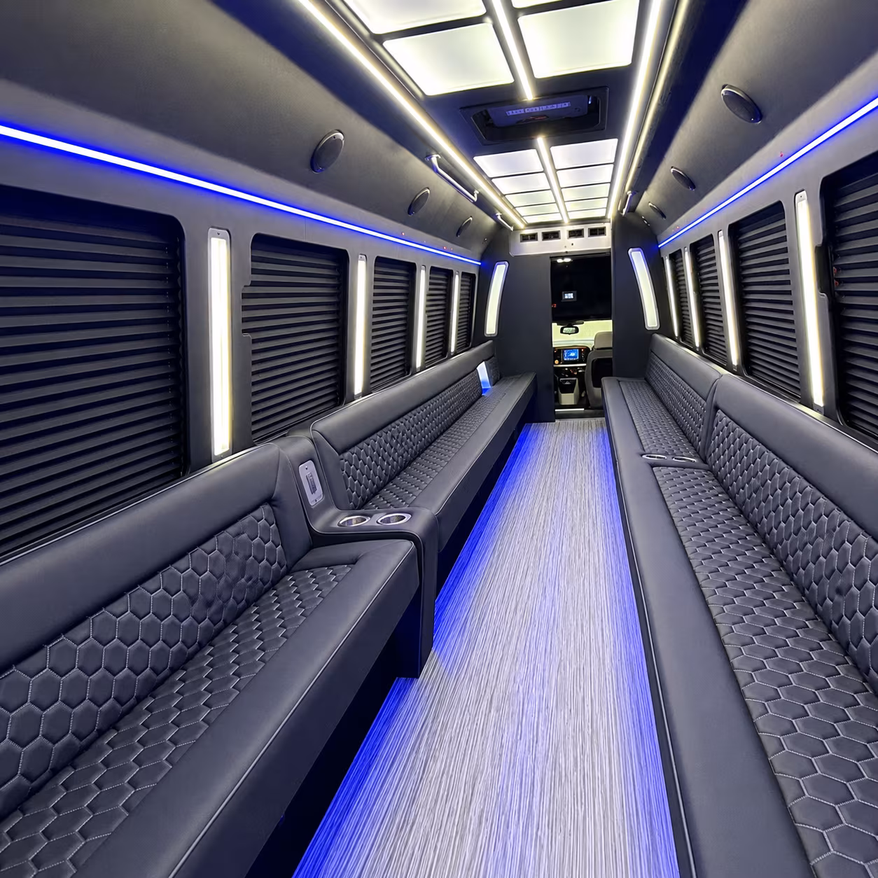 50 Passenger Party Bus Interior