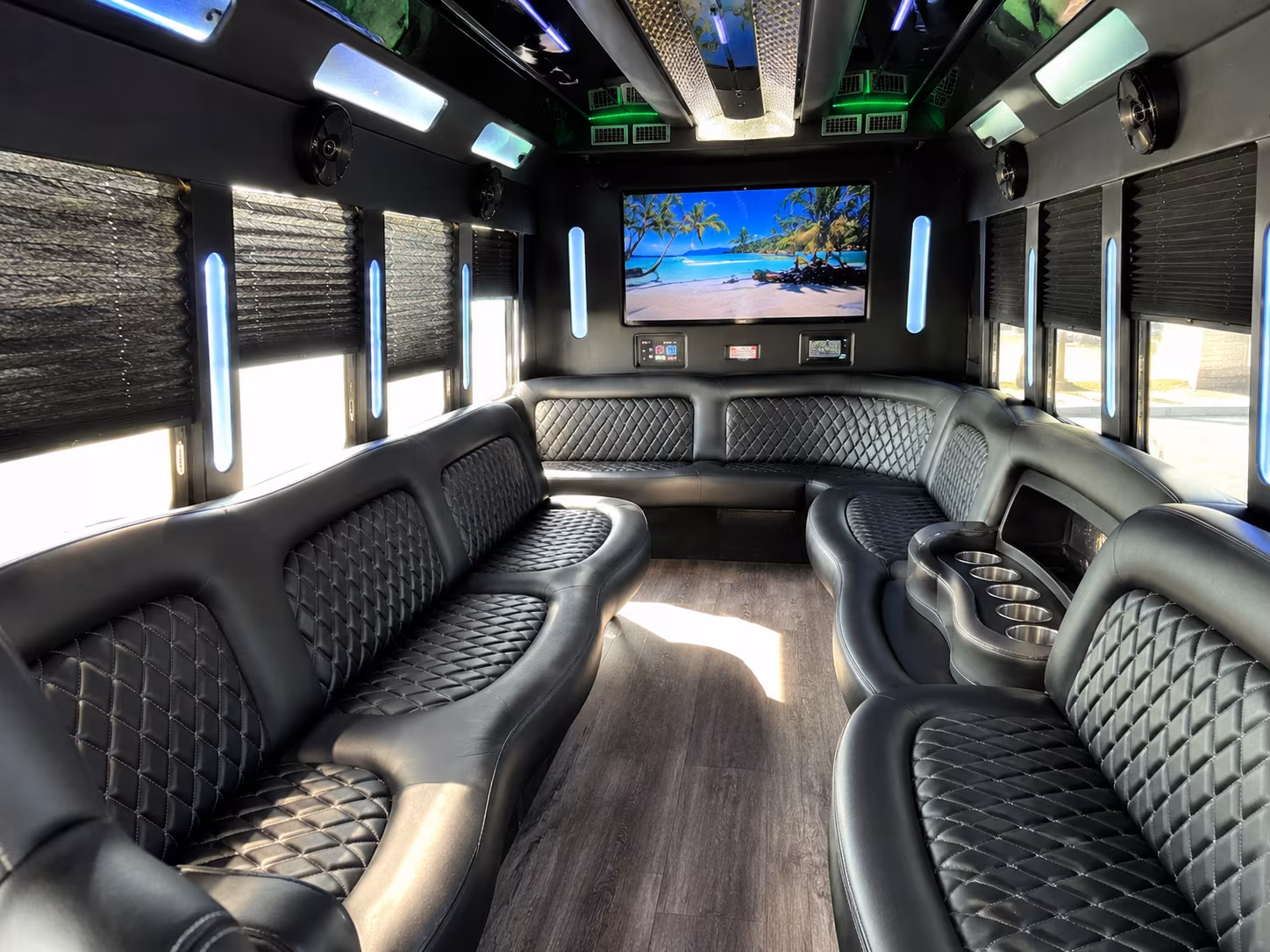 Elk Grove Bachelor & Bachelorette Transportation party bus exterior