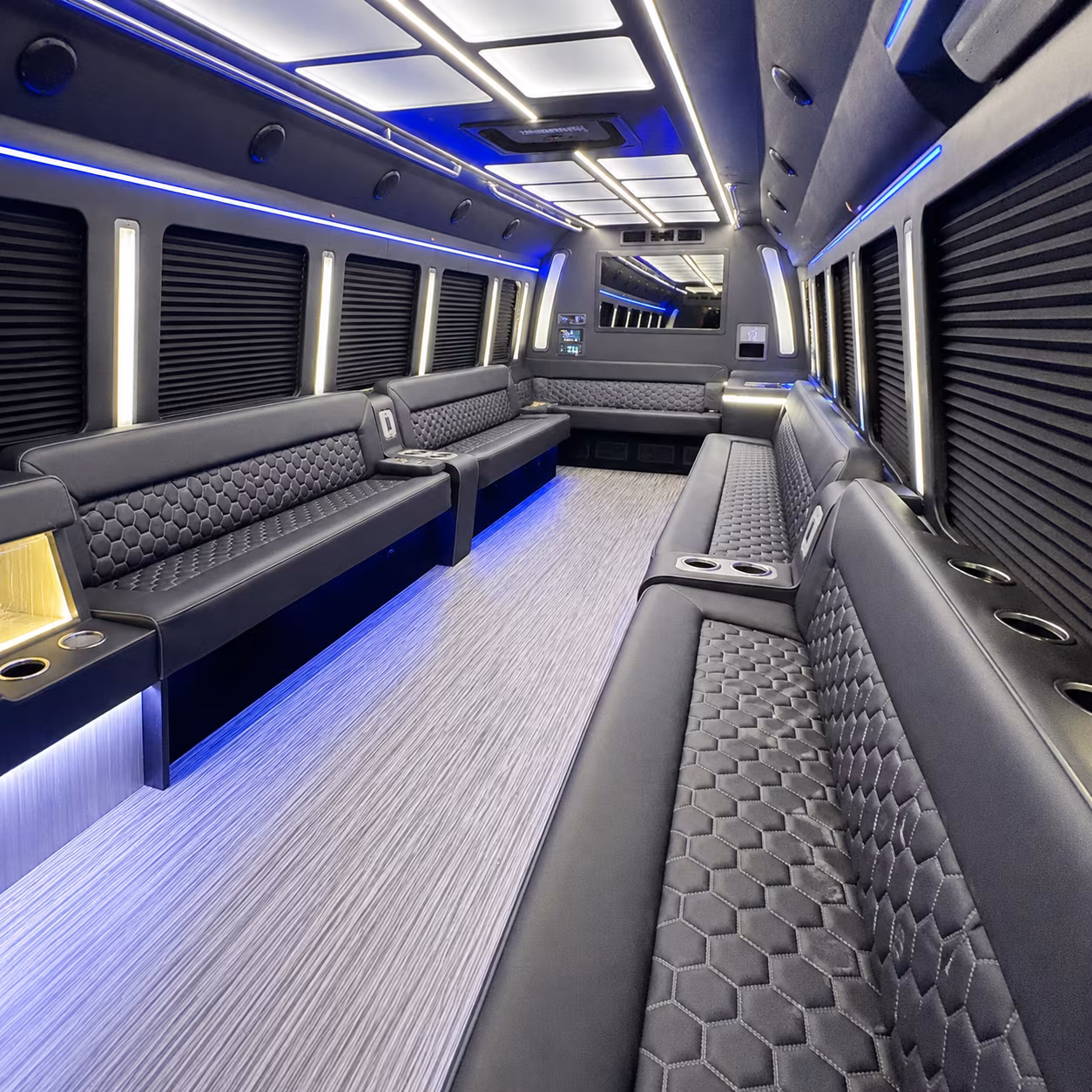 Elk Grove Bachelor & Bachelorette Transportation party bus exterior