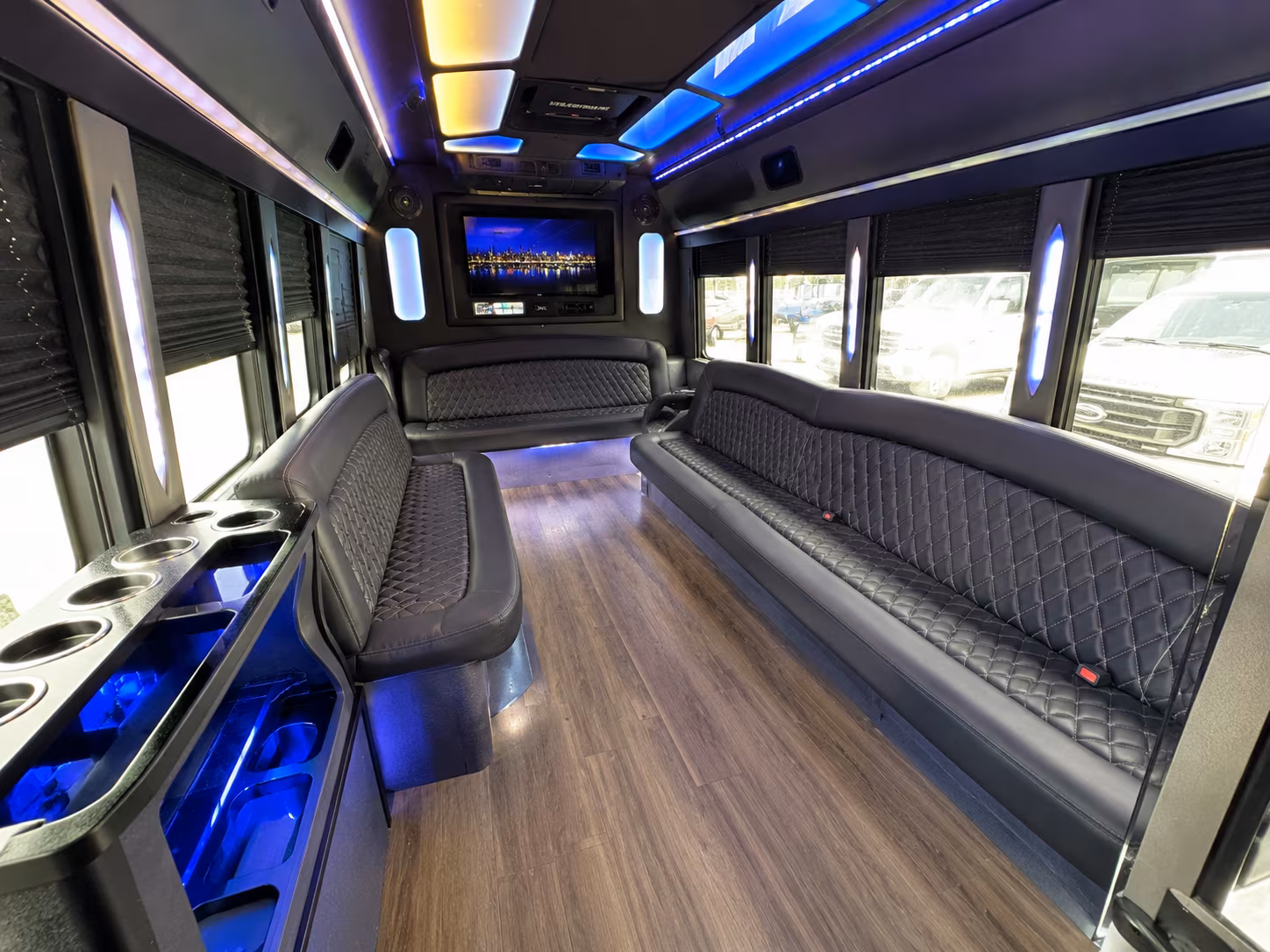 Elk Grove Private Event Transportation party bus exterior