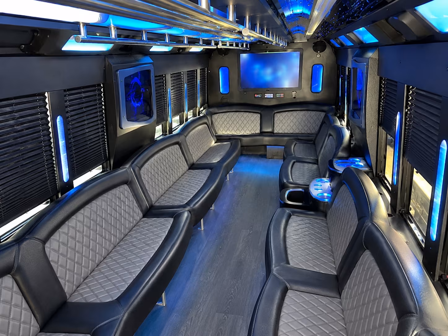 Elk Grove Private Event Transportation party bus exterior