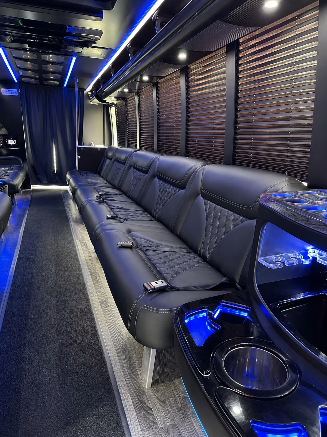 Elk Grove Sporting Event Transportation party bus exterior