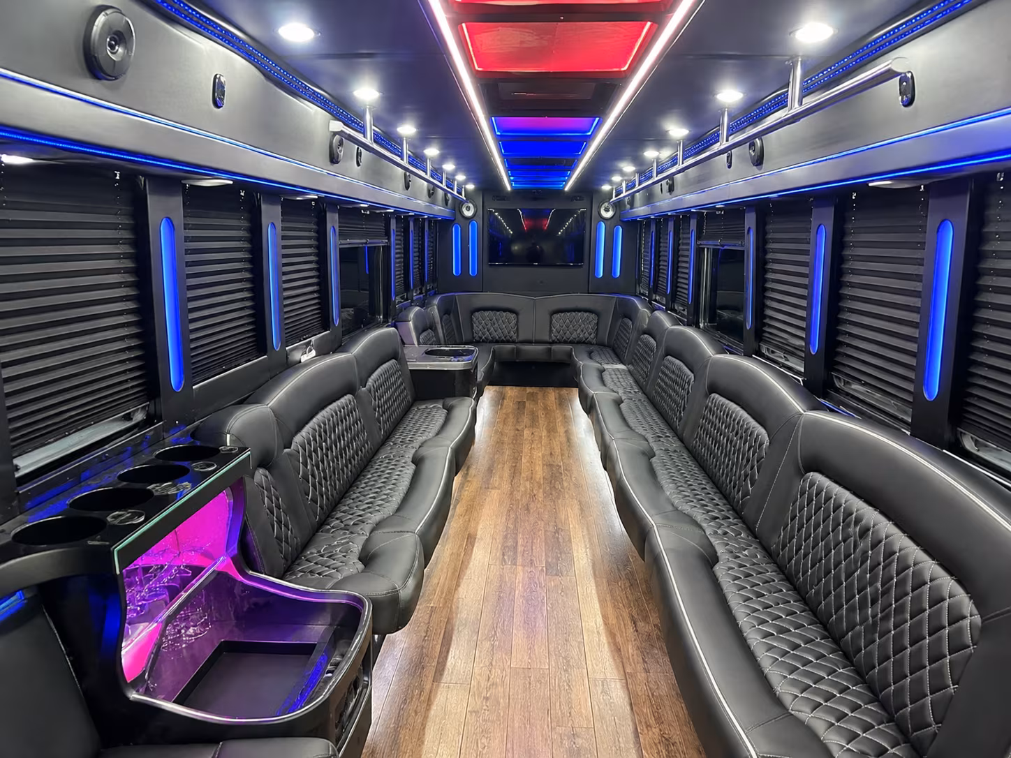 Elk Grove Sporting Event Transportation party bus exterior
