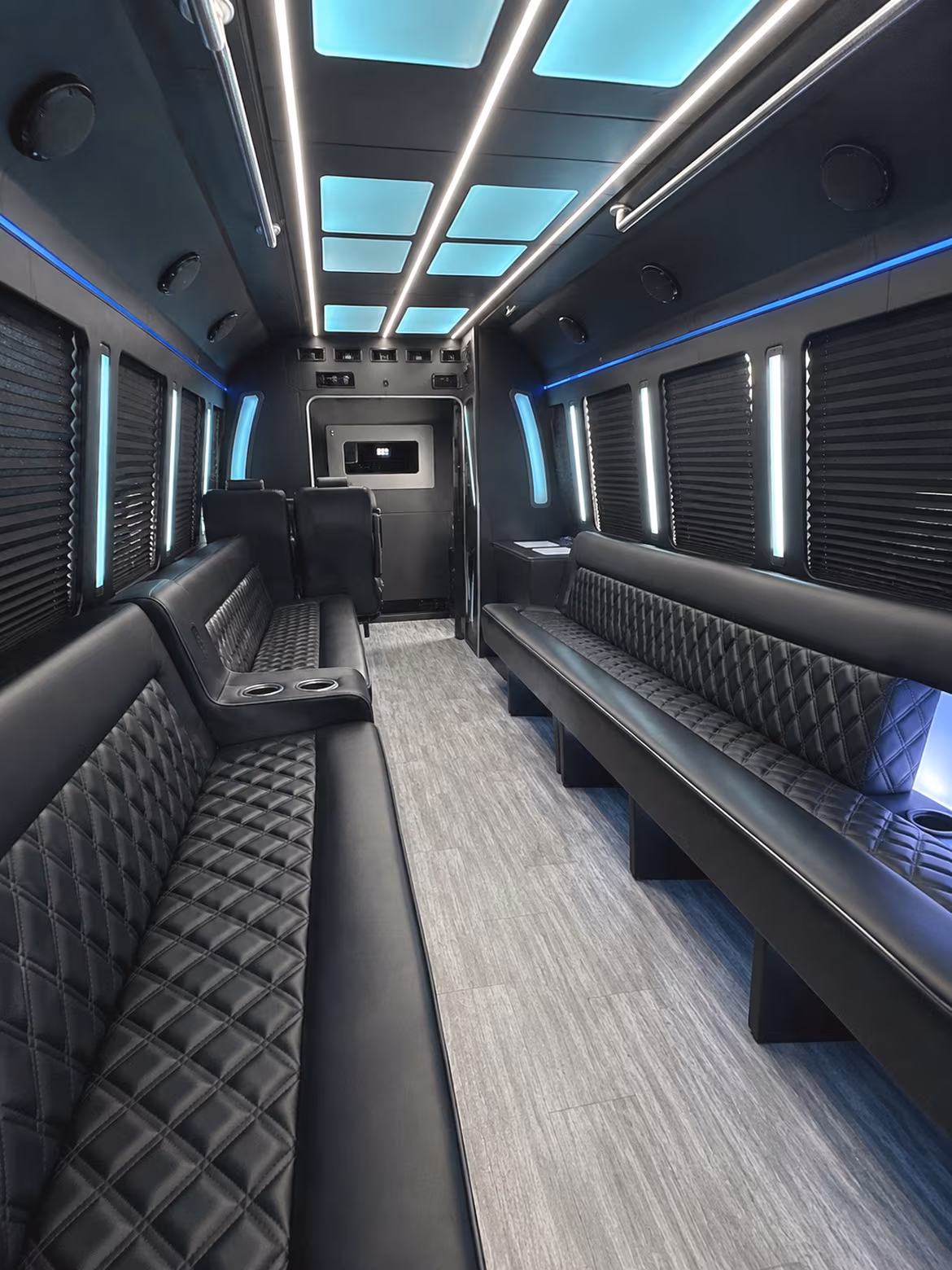 Elk Grove Wedding Transportation party bus interior