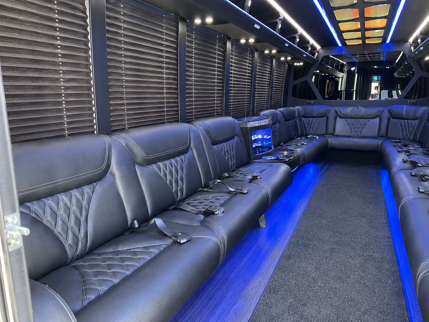 Elk Grove Wedding Transportation onboard seating