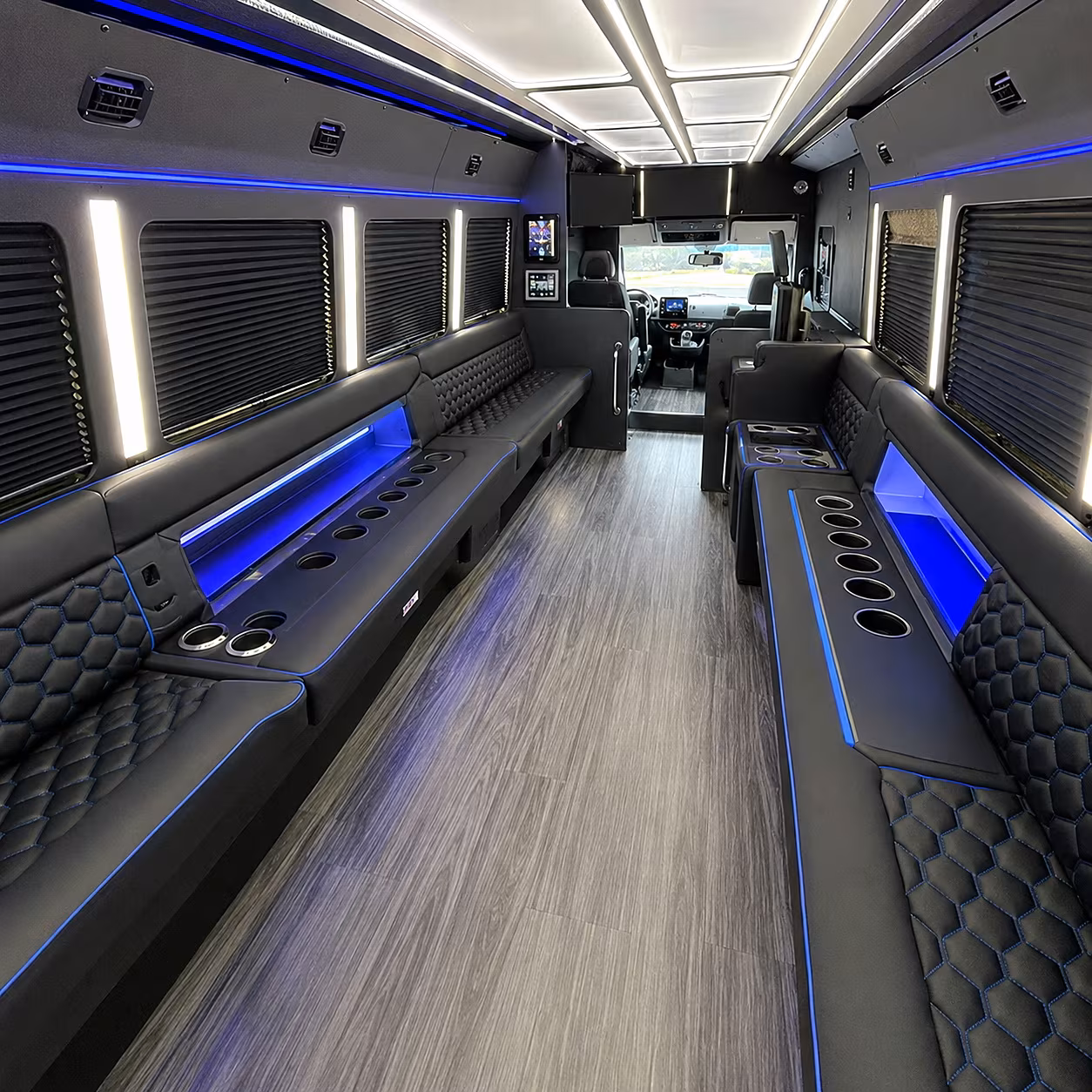 Elk Grove Winery Tour & Pub Crawl Transportation party bus interior