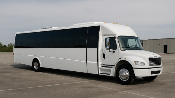 Exterior of Charter Bus Company Lincoln's 20 Passenger Party Bus in Lincoln