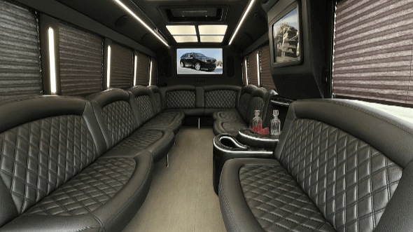 25 passenger party bus interior