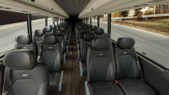 Interior of Charter Bus Company Elk Grove's 28 Passenger Minibus in Elk Grove
