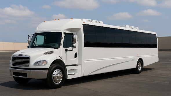 Exterior of Charter Bus Company Roseville's 30 Passenger Party Bus in Roseville
