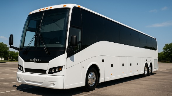 Exterior of Charter Bus Company Elk Grove's 44 Passenger Charter Bus in Elk Grove