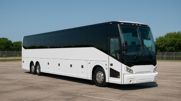 Exterior of Charter Bus Company Elk Grove's 47 Passenger Charter Bus in Elk Grove