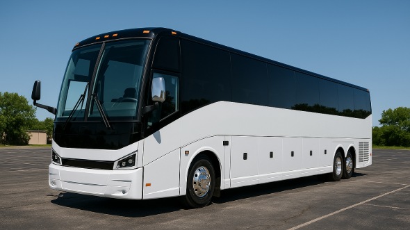 Exterior of Charter Bus Company Folsom's 50 Passenger Party Bus in Folsom