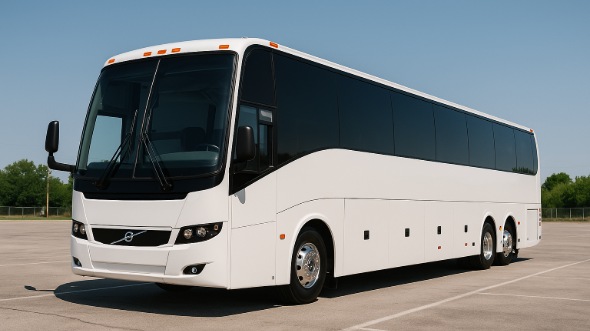 Exterior of Charter Bus Company Elk Grove's 51 Passenger Charter Bus in Elk Grove