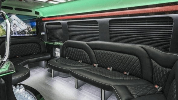 elk grove 18 passenger party bus interior