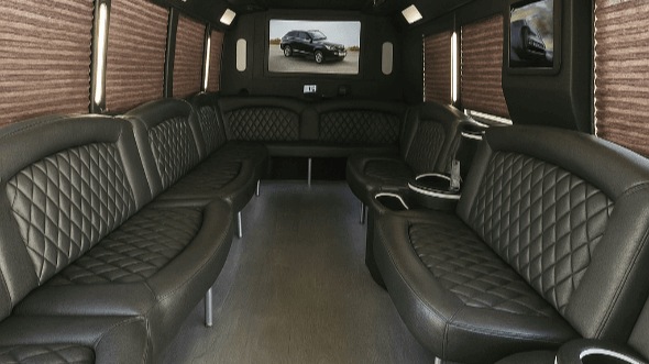 elk grove 20 passenger party bus interior